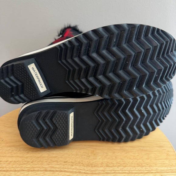 SOREL Black & Red Plaid Ankle Winter Snow Boots Women’s 7.5 Torino Waterproof - Picture 9 of 13